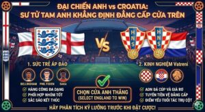 Đại Chiến Anh vs Croatia: Sư Tử Tam Anh Khẳng Định Đẳng Cấp Cửa Trên