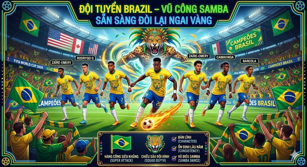 Đội Tuyển Brazil – Vũ Công Samba Sẵn Sàng Đòi Lại Ngai V